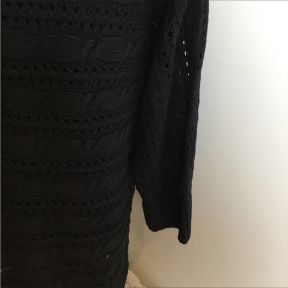 SO sweater Womans 2X plus black with sparkle holey 3/4 sleeve medium wei… - Picture 9 of 11